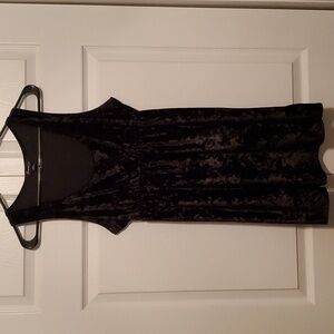 Forever 21 Black Crushed Velvet Sleeveless Jumper Dress Size Medium